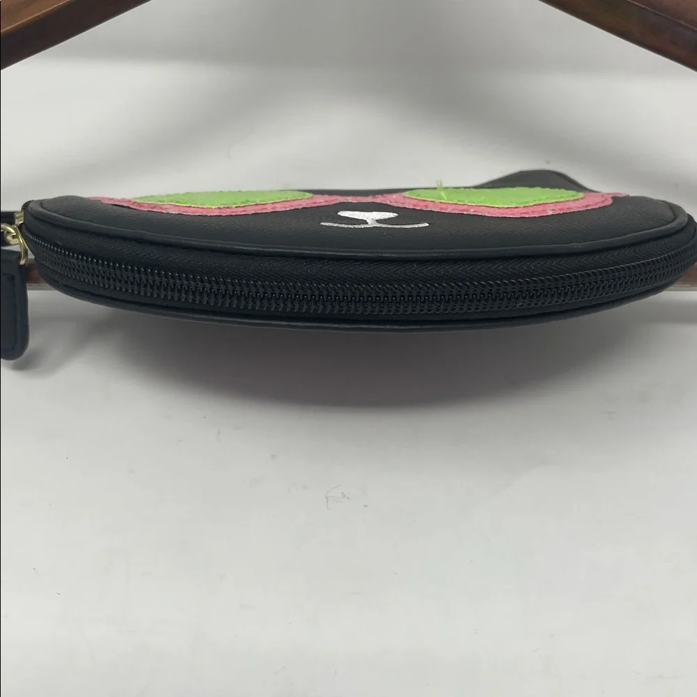 Betsey Johnson Black Cat W/Sunglasses Wristlet Excellent Condition